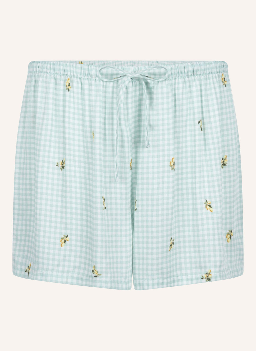 Short Viscose Check Print - Hkm Green