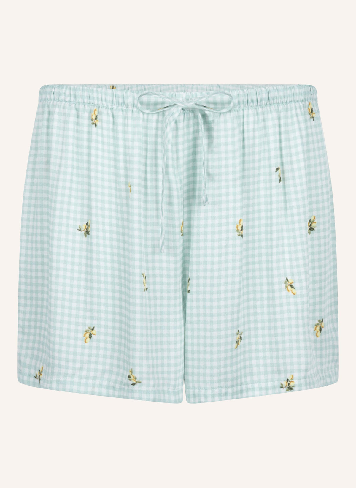 Short Viscose Check Print - Hkm Green