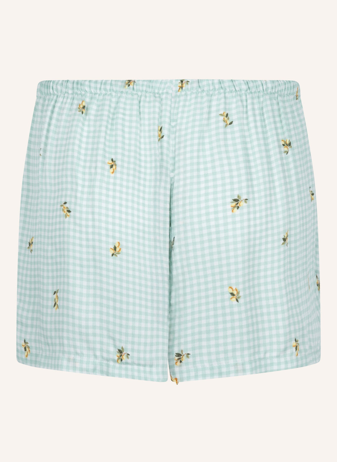 Short Viscose Check Print - Hkm Green