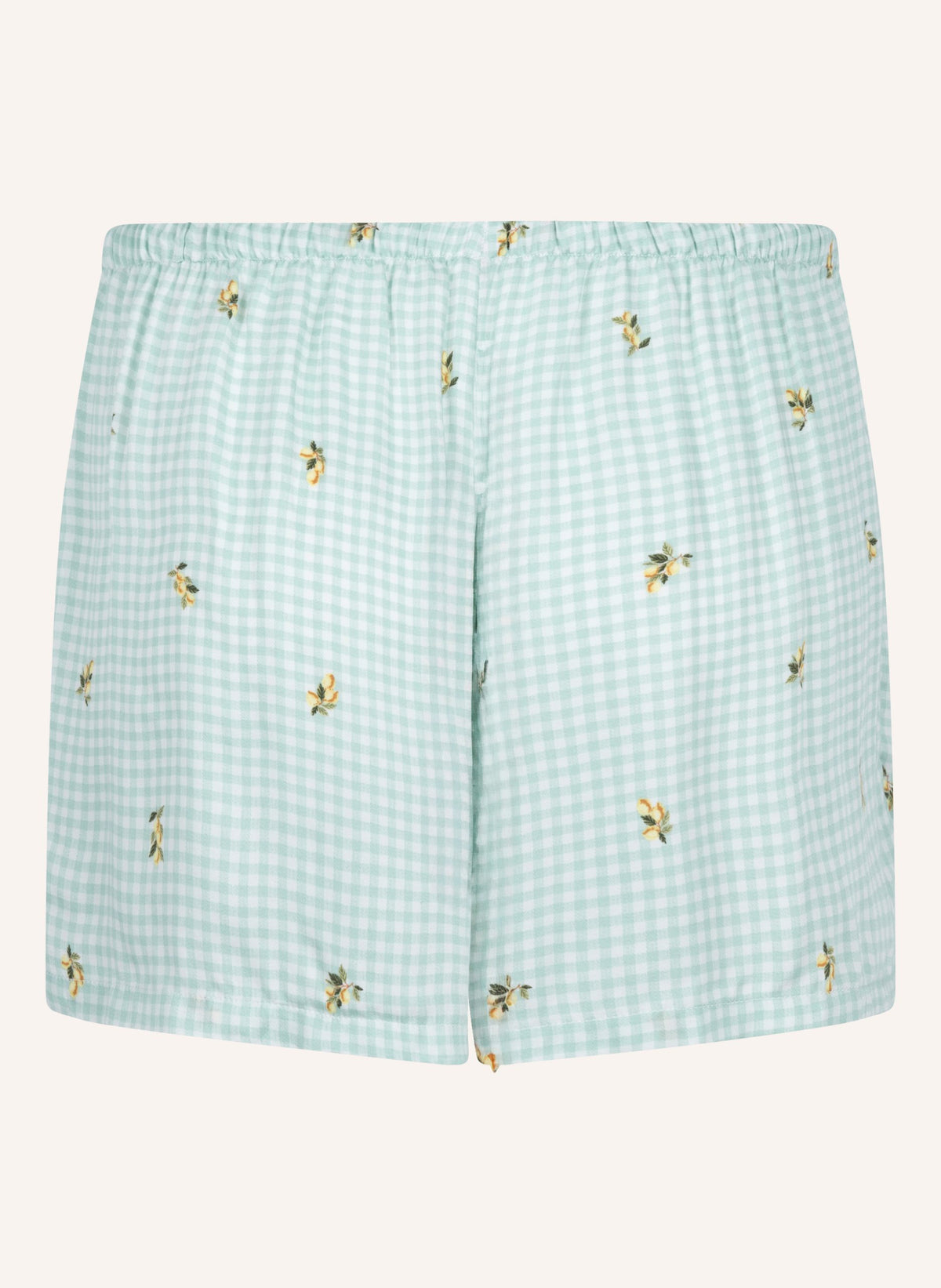 Short Viscose Check Print - Hkm Green