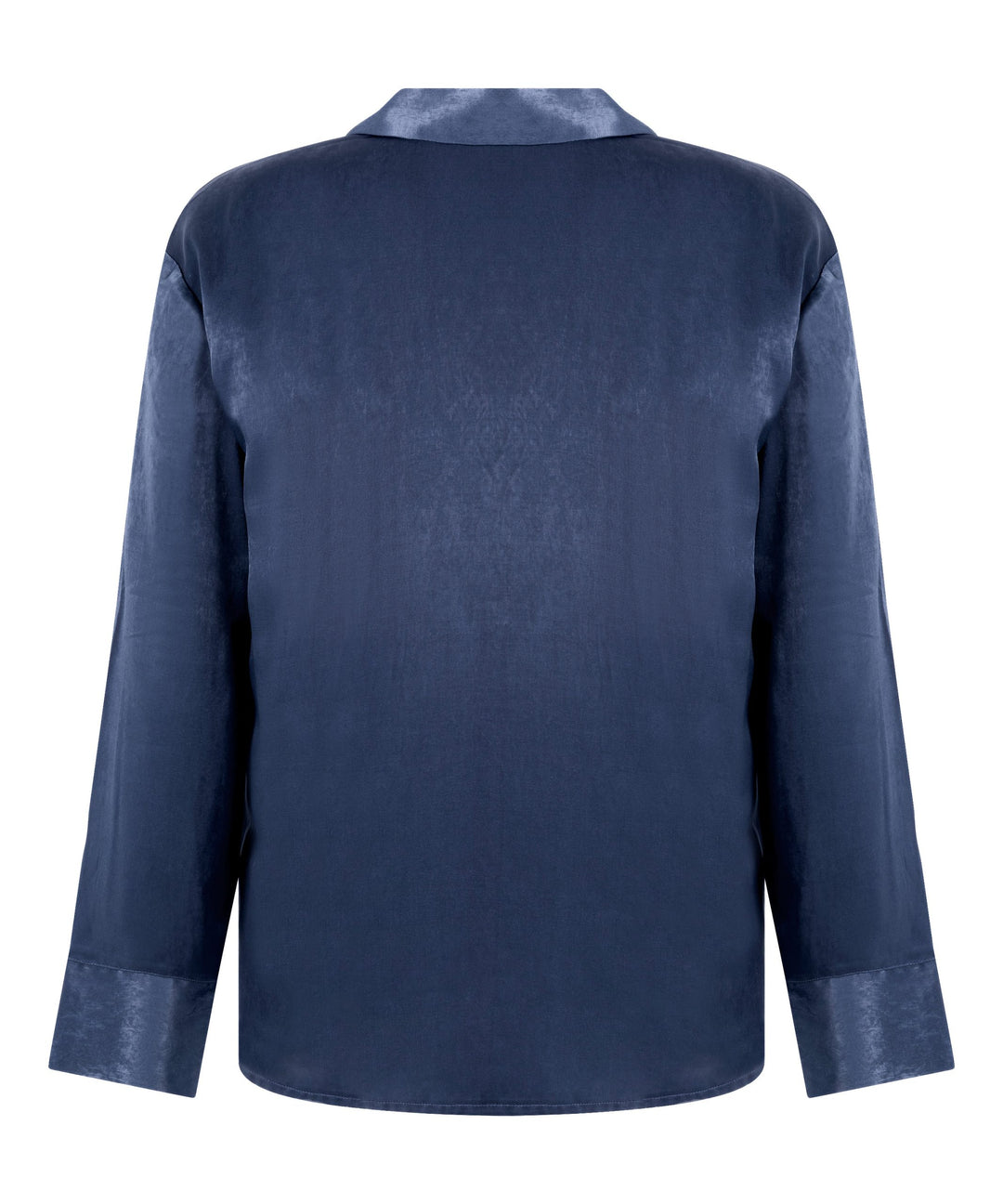 Ayla Satin Long-Sleeved Jacket - Vintage Indigo