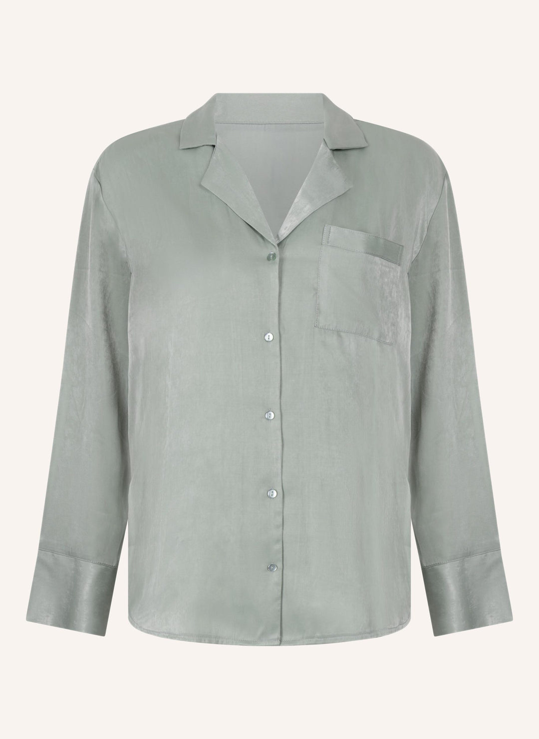 Ayla Satin Long-Sleeved Jacket - Iceberg Green