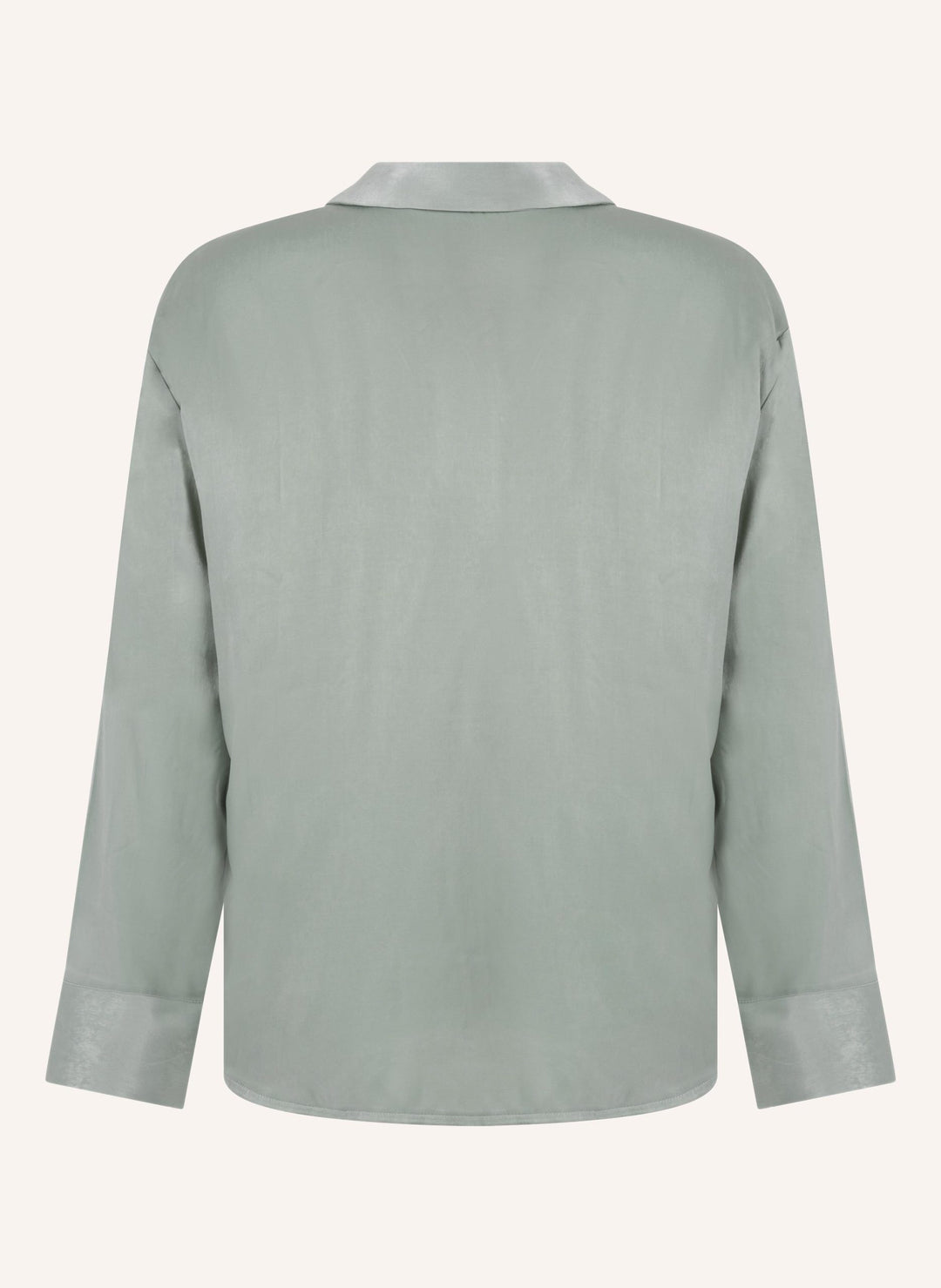 Ayla Satin Long-Sleeved Jacket - Iceberg Green