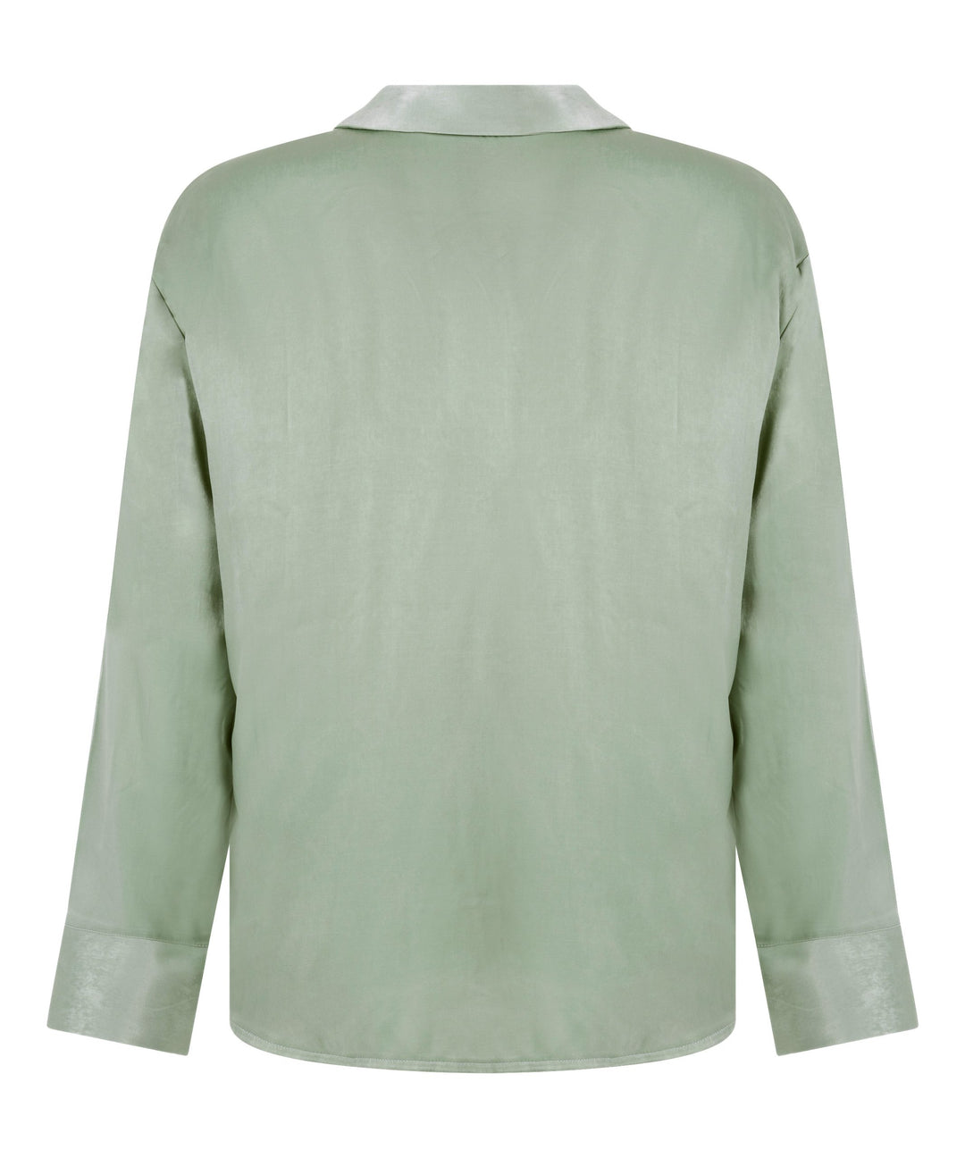 Ayla Satin Long-Sleeved Jacket - Iceberg Green