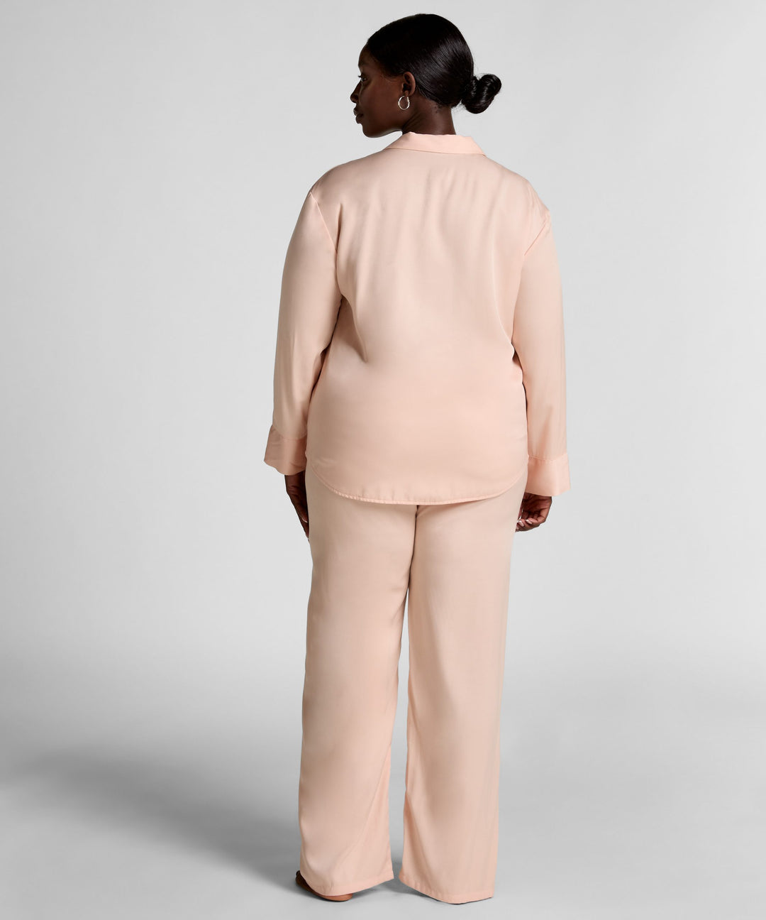 Ayla Satin Long-Sleeved Jacket - Pink