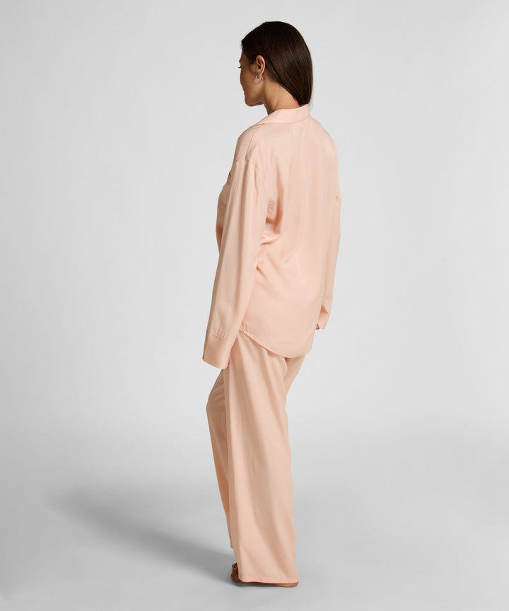 Ayla Satin Long-Sleeved Jacket - Pink