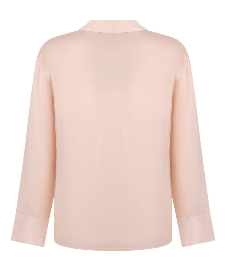 Ayla Satin Long-Sleeved Jacket - Pink