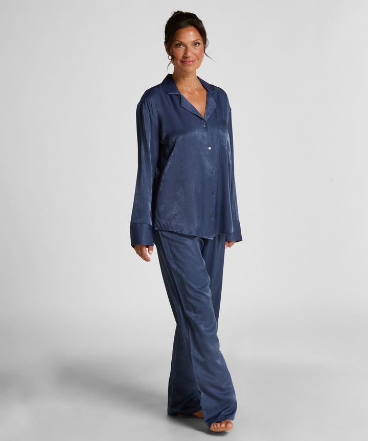 Satin Trousers - Vintage Indigo