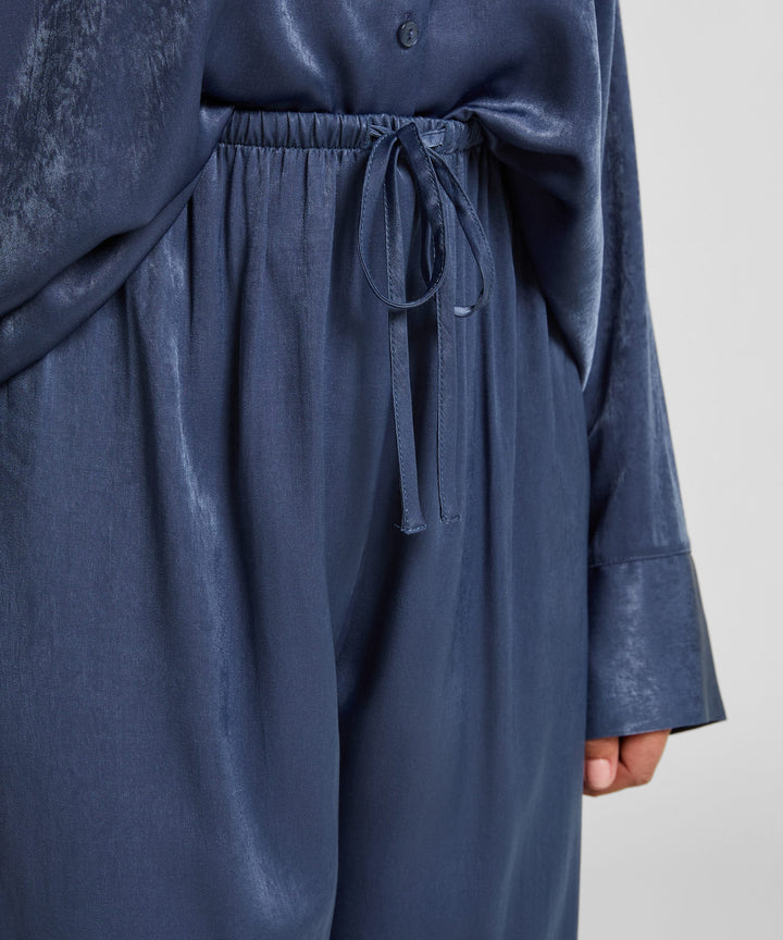 Satin Trousers - Vintage Indigo