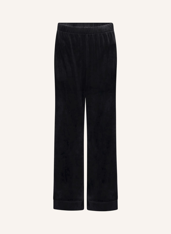 Velvet Pyjama Pants - Black