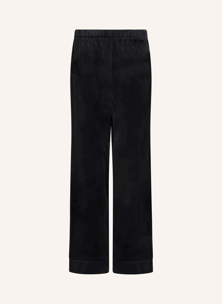 Velvet Pyjama Pants - Black