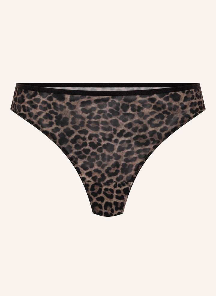 Highleg String Tara Leopard - Caviar
