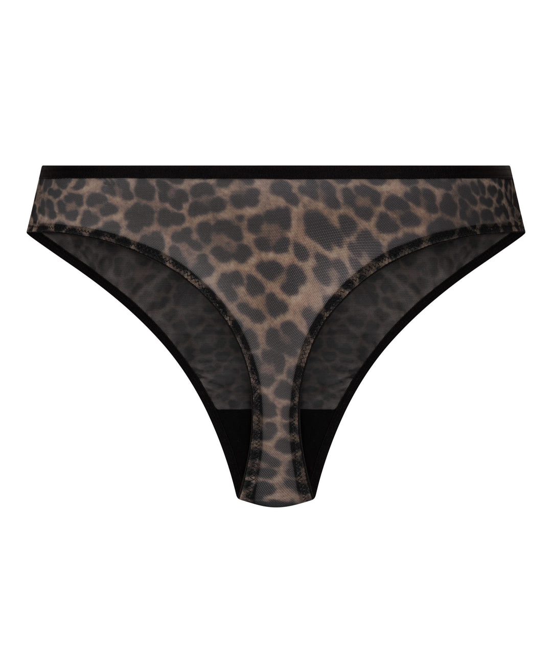 Highleg String Tara Leopard - Caviar
