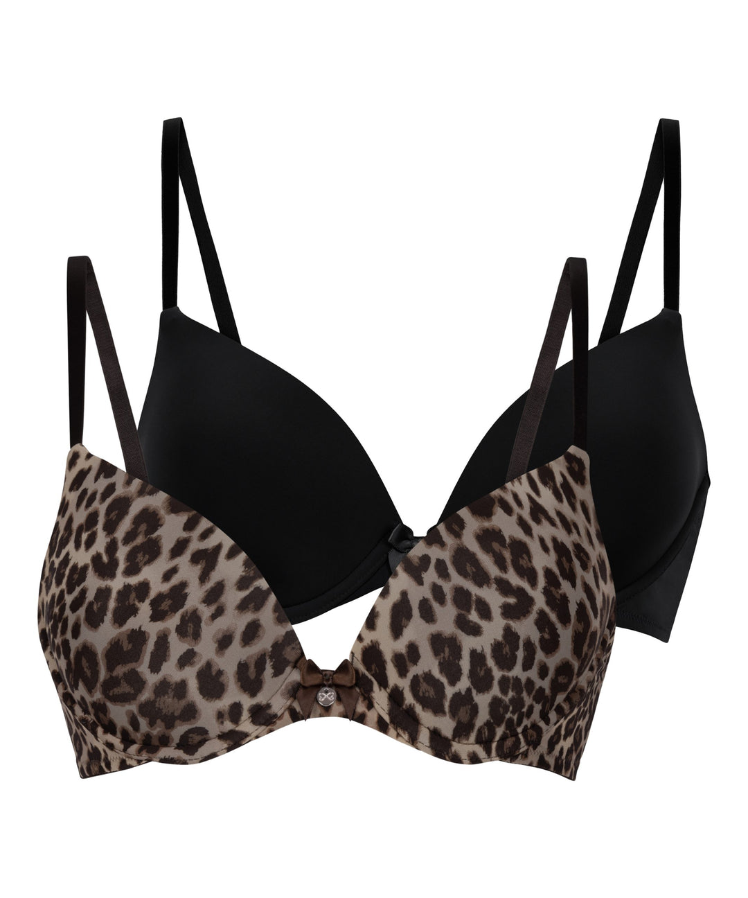 2-Pack Padded Underwired Bra - Caviar