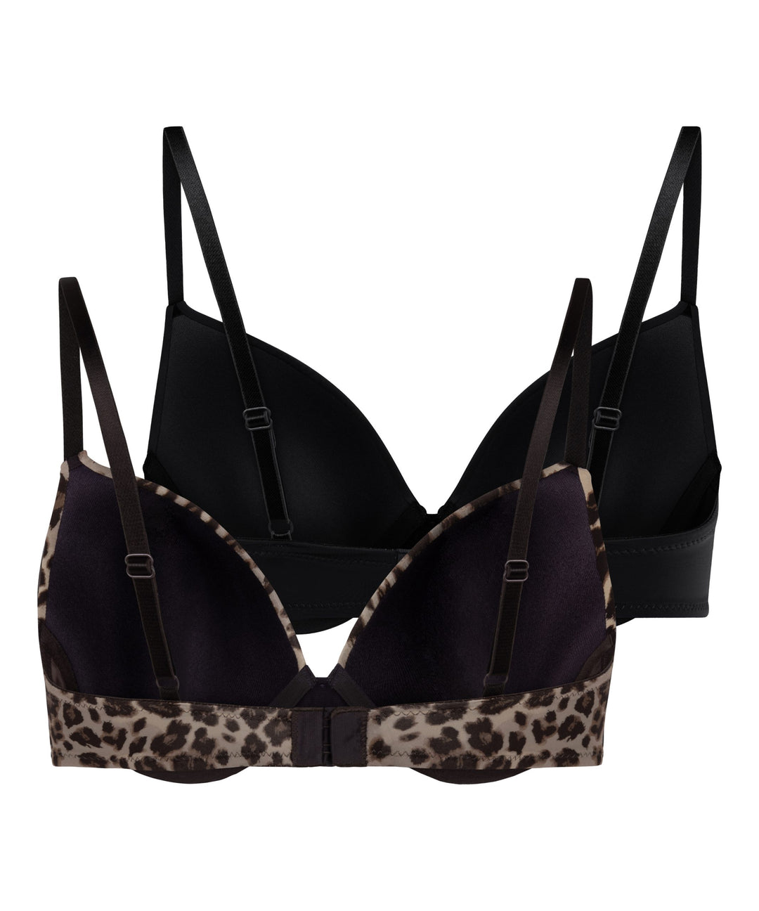 2-Pack Padded Underwired Bra - Caviar