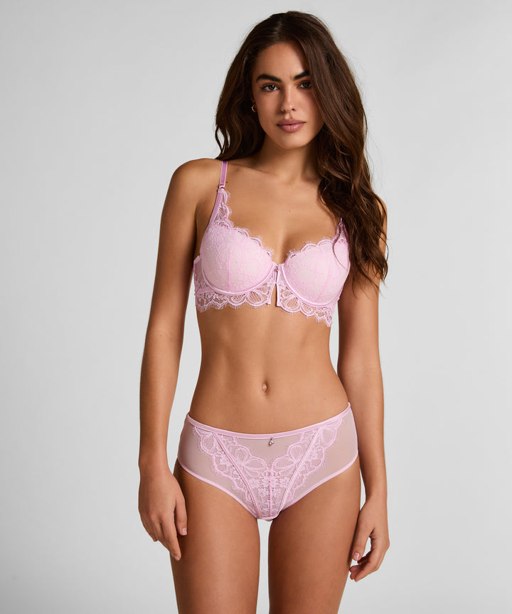 Floral Lace Underwired Push-Up Bra