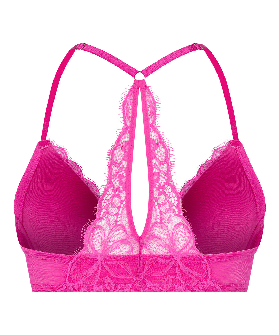 Floral Lace Plunge Front-Close Bra