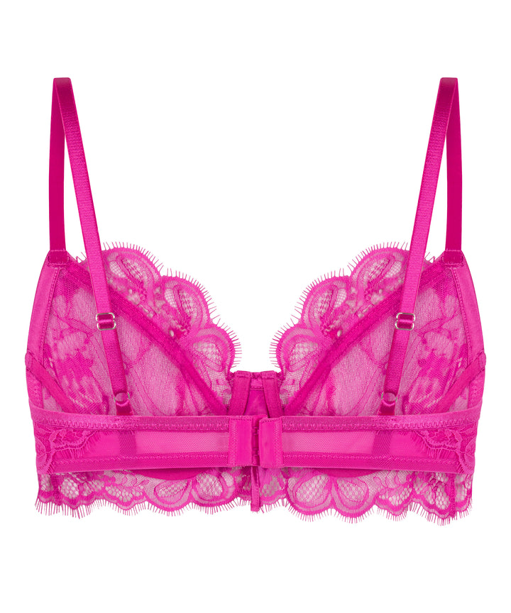 Floral Lace Underwire Longline Bralette