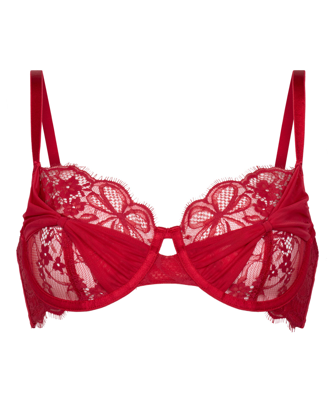 Floral Lace Underwire Balconette Bra