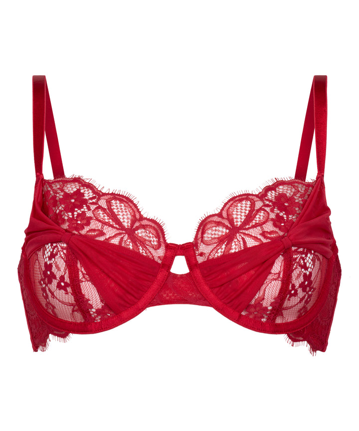 Floral Lace Underwire Balconette Bra