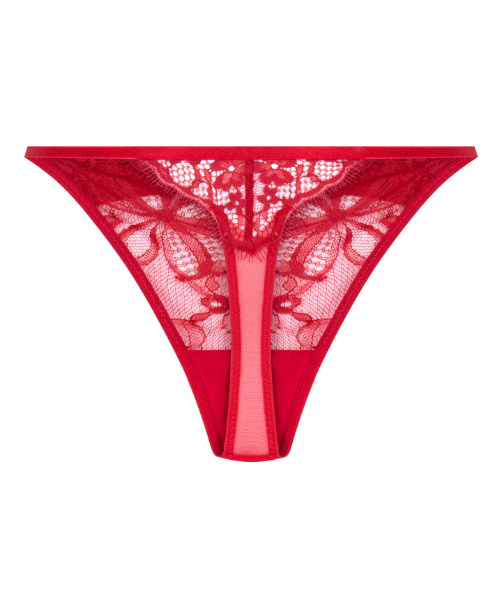 Floral Lace Strappy Thong Briefs