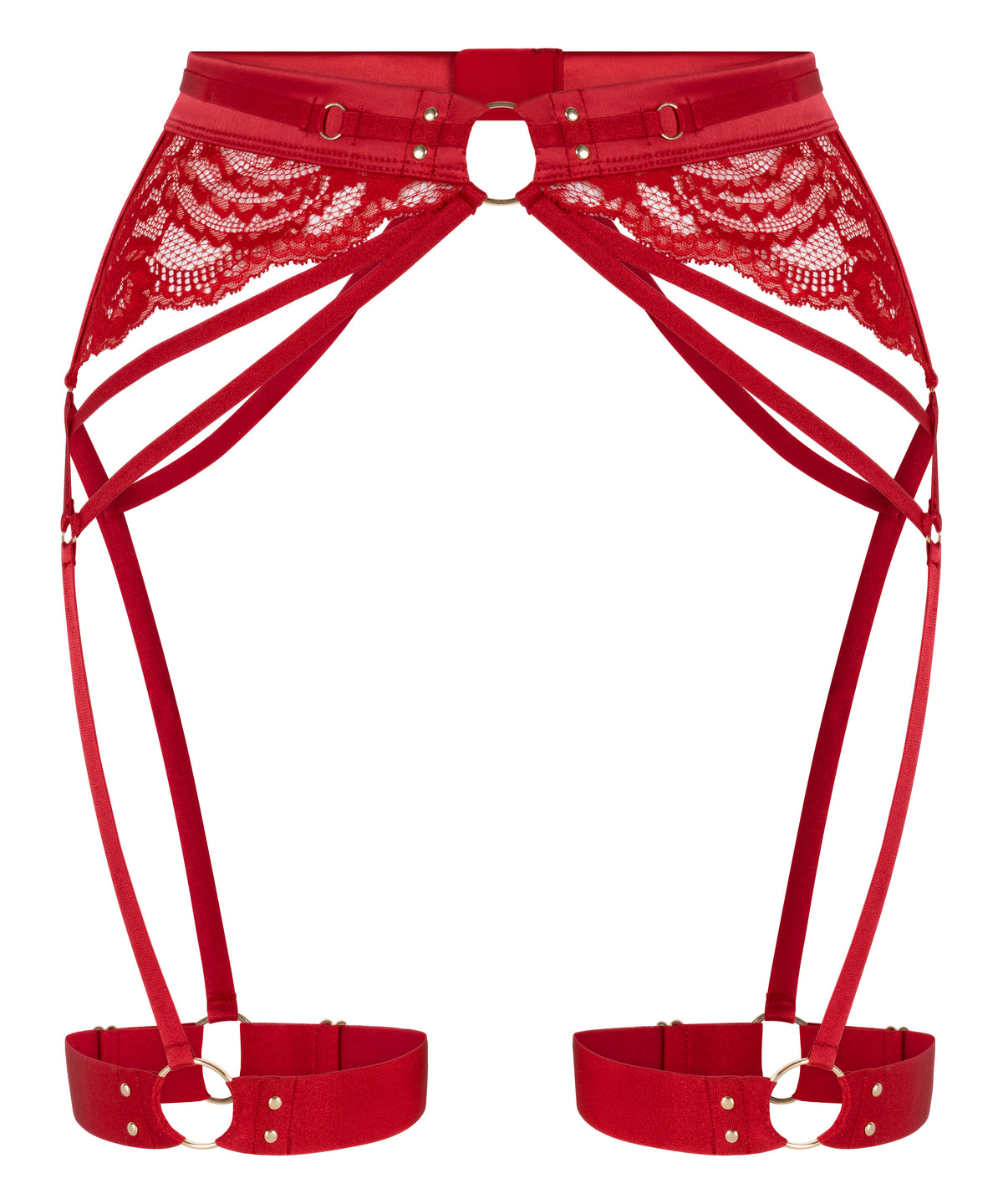 Lace & Harness Suspender Garter Belt