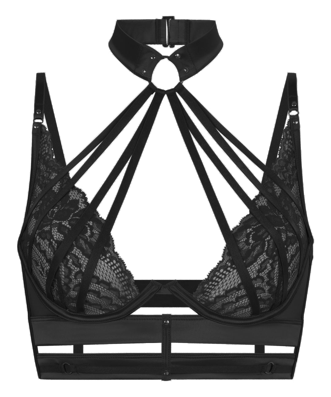 Strappy Harness Lace Underwire Bralette