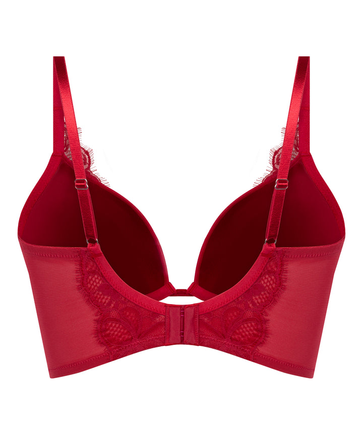 Floral Lace Push-Up Longline Bra