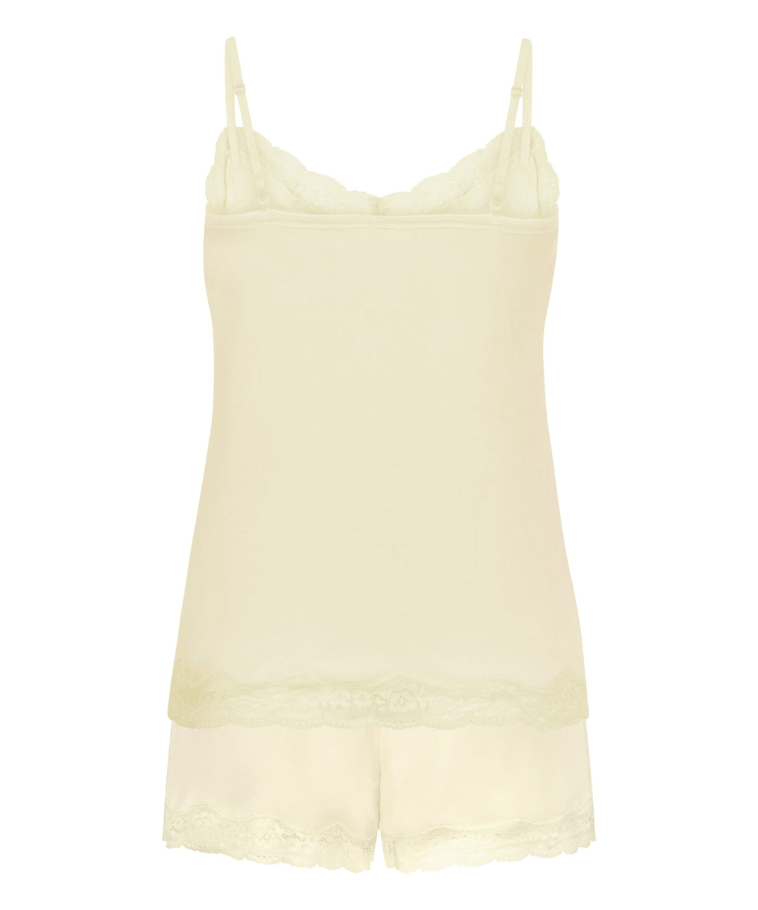 Pj Cami Velours Scallop Lace - Yellow