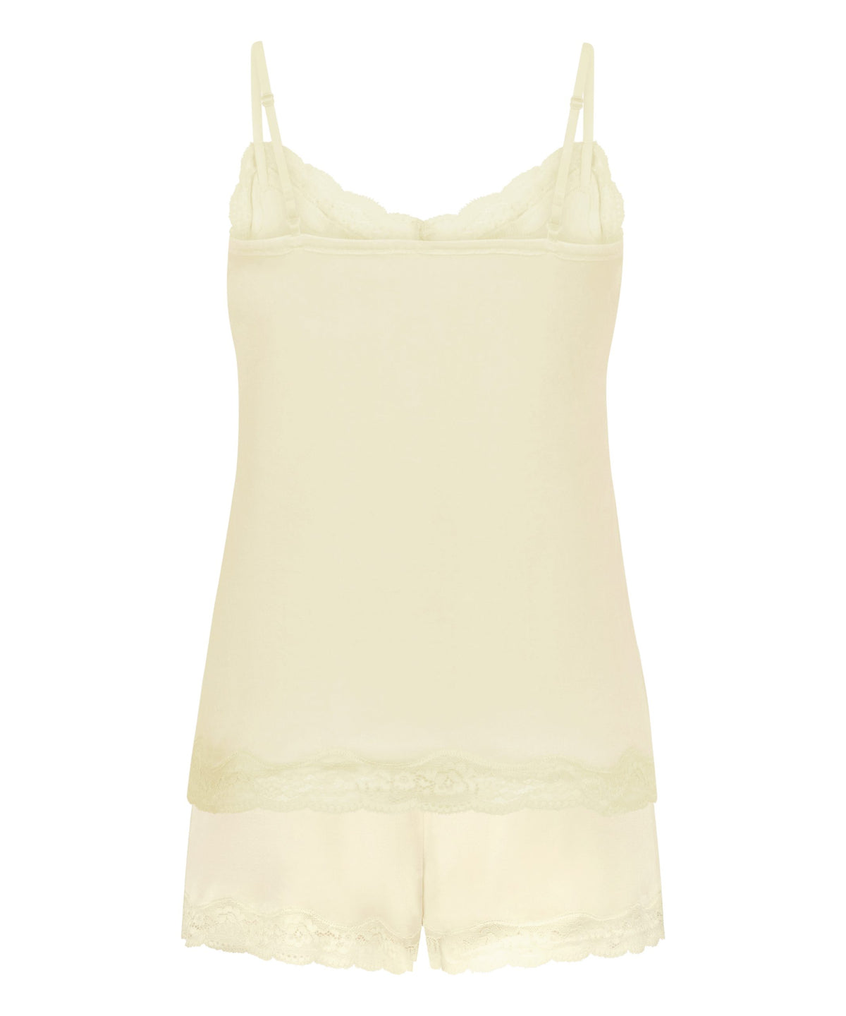 Pj Cami Velours Scallop Lace - Yellow