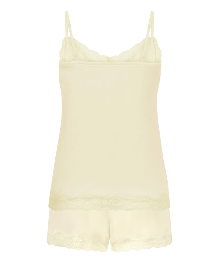 Pj Cami Velours Scallop Lace - Yellow