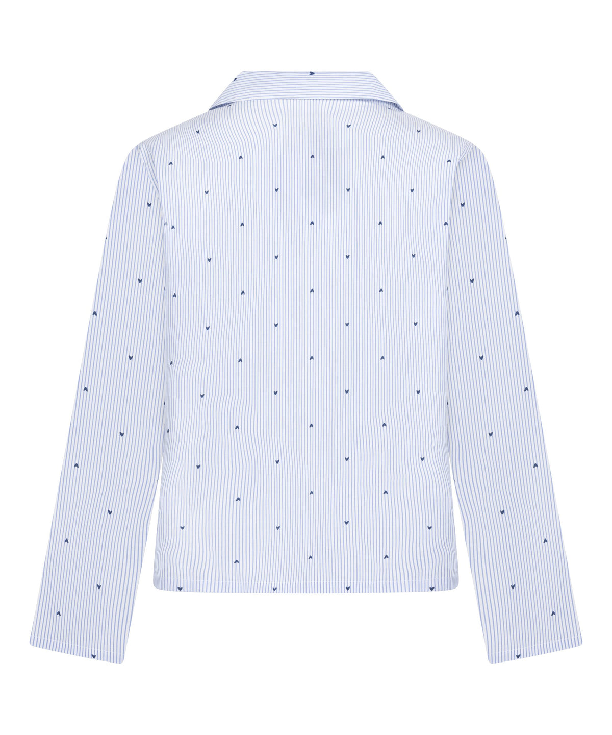 Jacket Ls Cotton Stripe Heart - Blue