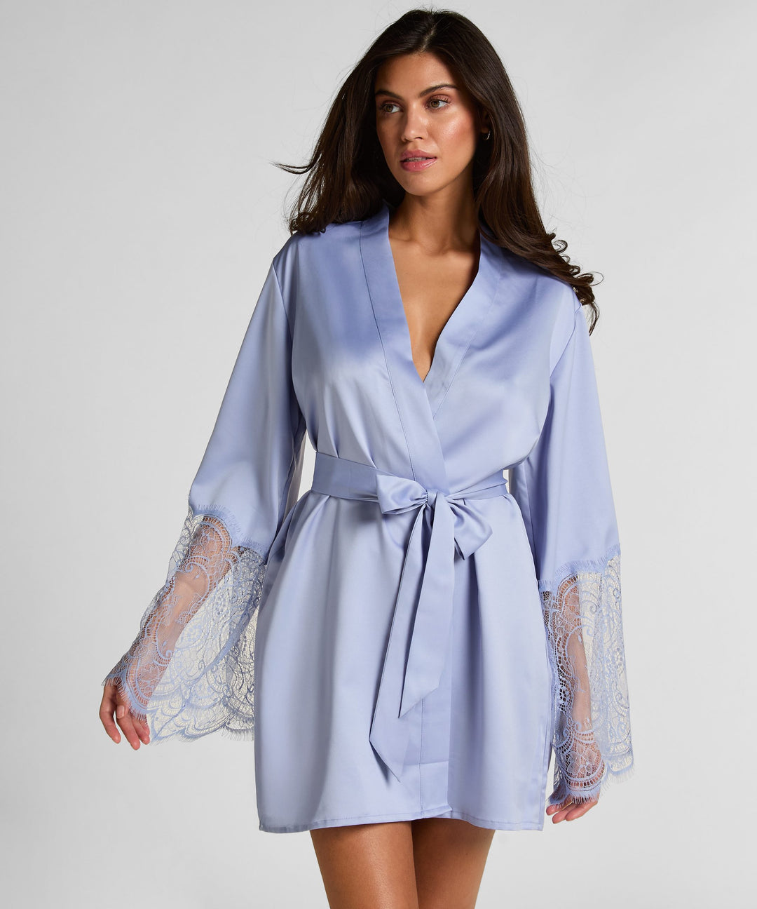 Kimono Satin Lace - Purple