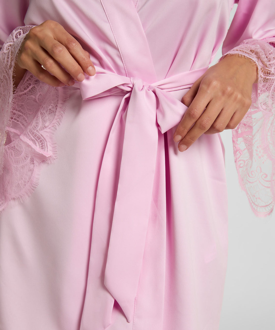Kimono Satin Lace - Pink