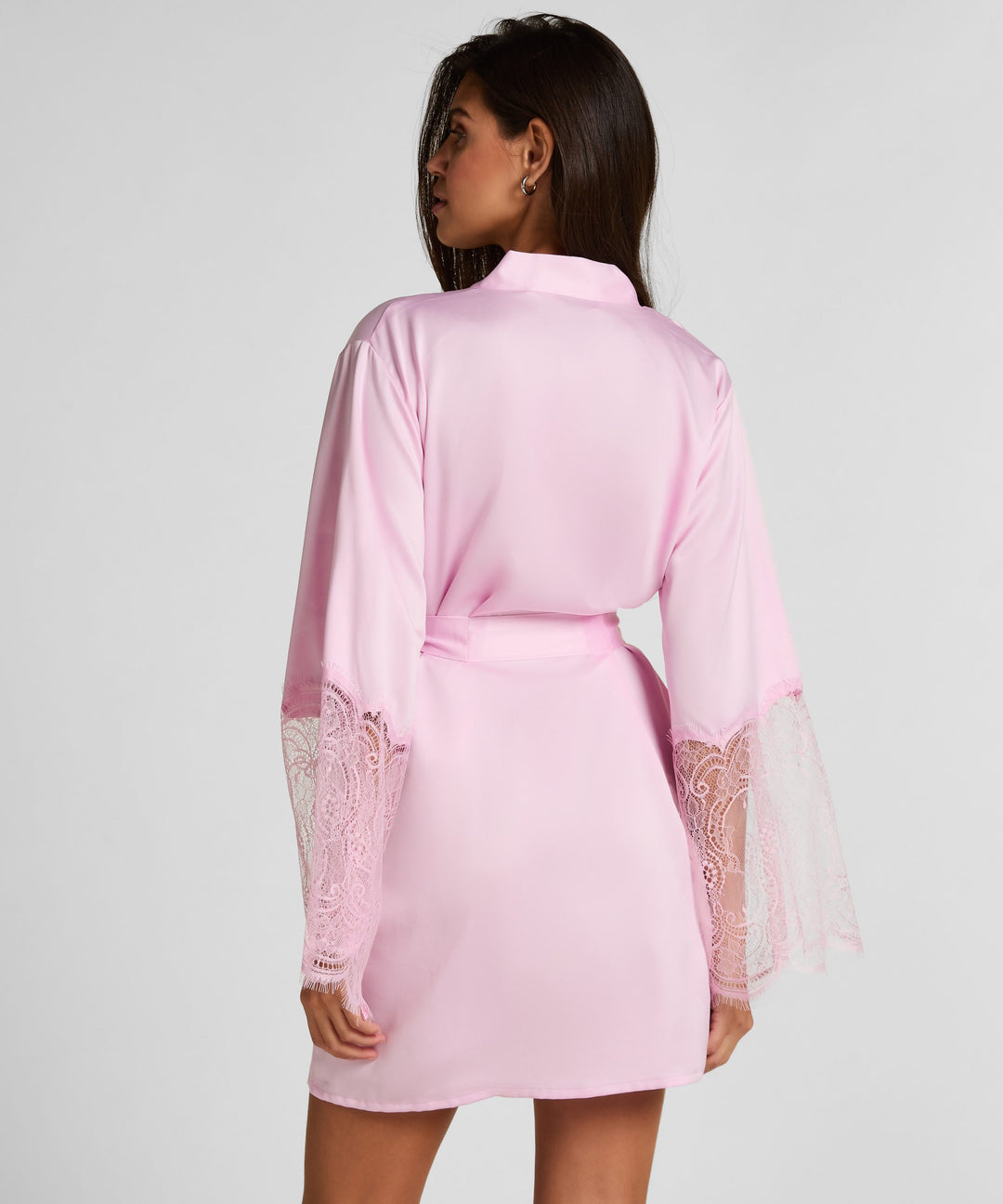 Kimono Satin Lace - Pink