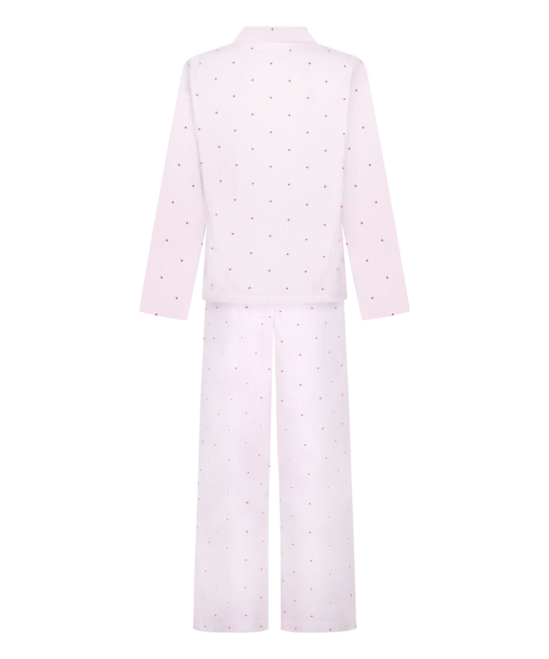 Pj Ls Co Stripe Hearts - White