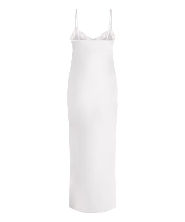 Sd Satin Lace Long - White