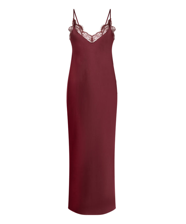 Sd Satin Lace Long - Red