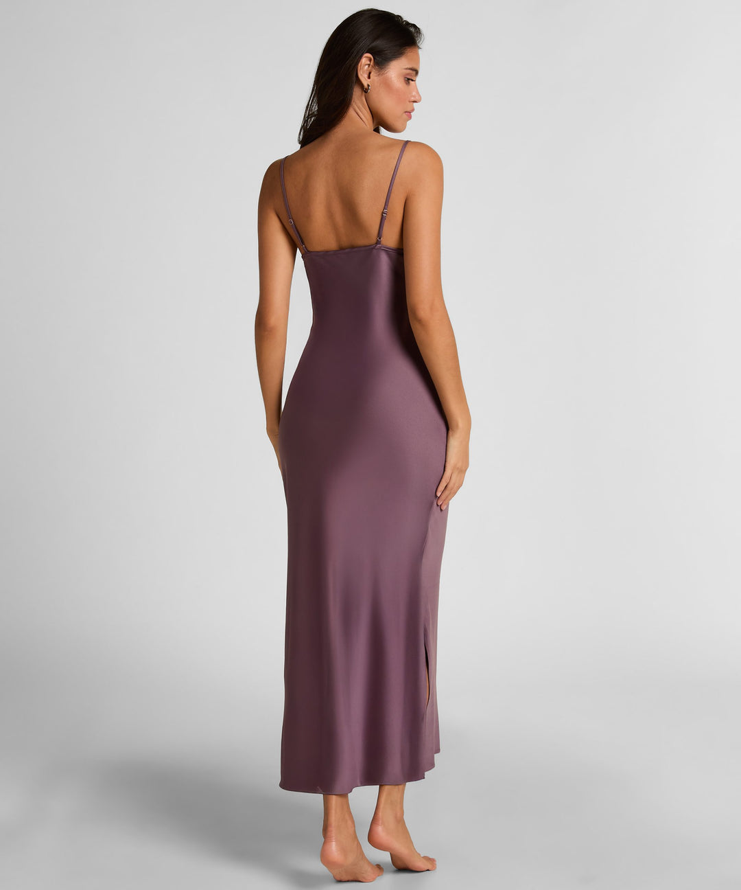 Sd Satin Lace Long - Purple