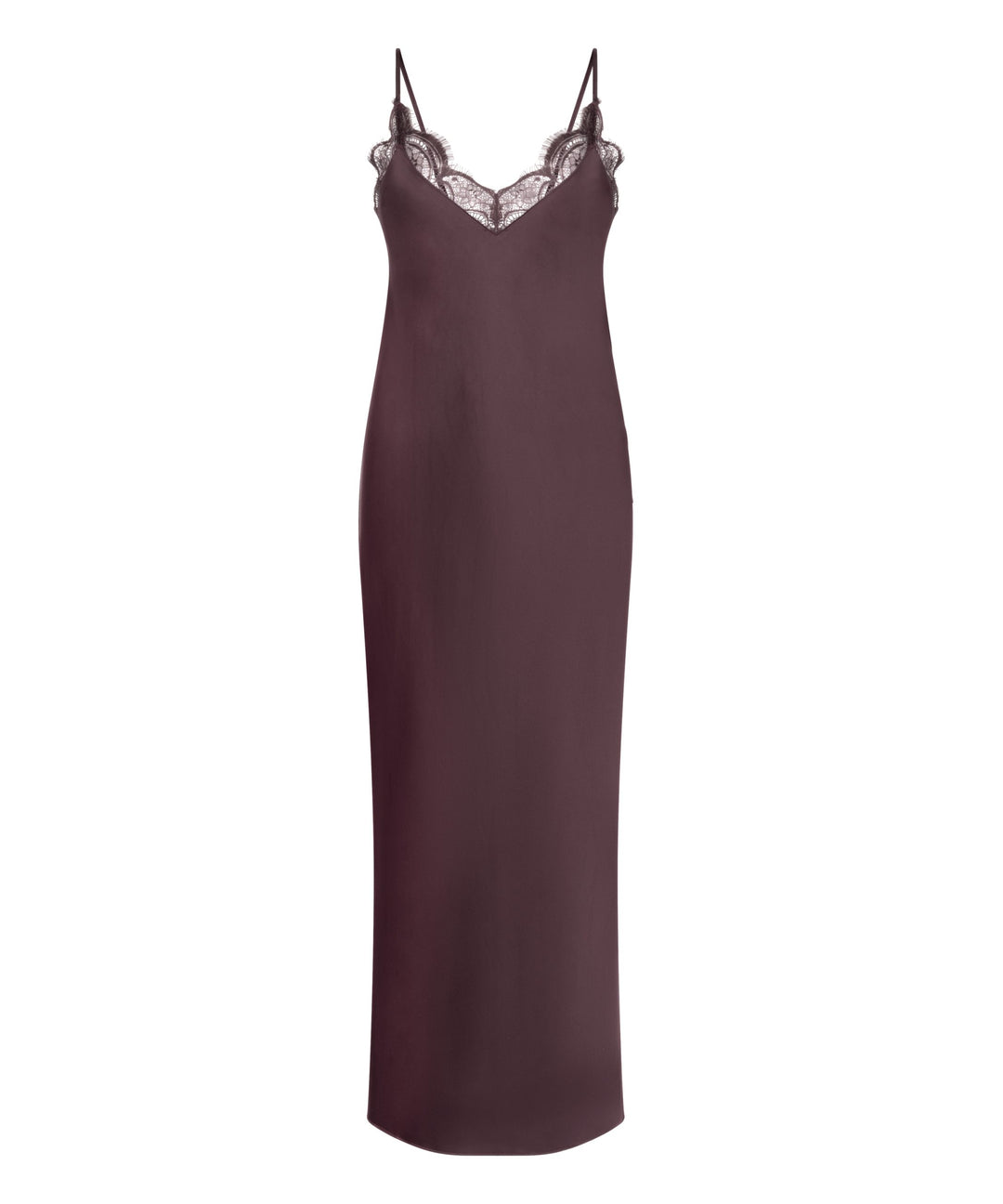 Sd Satin Lace Long - Purple