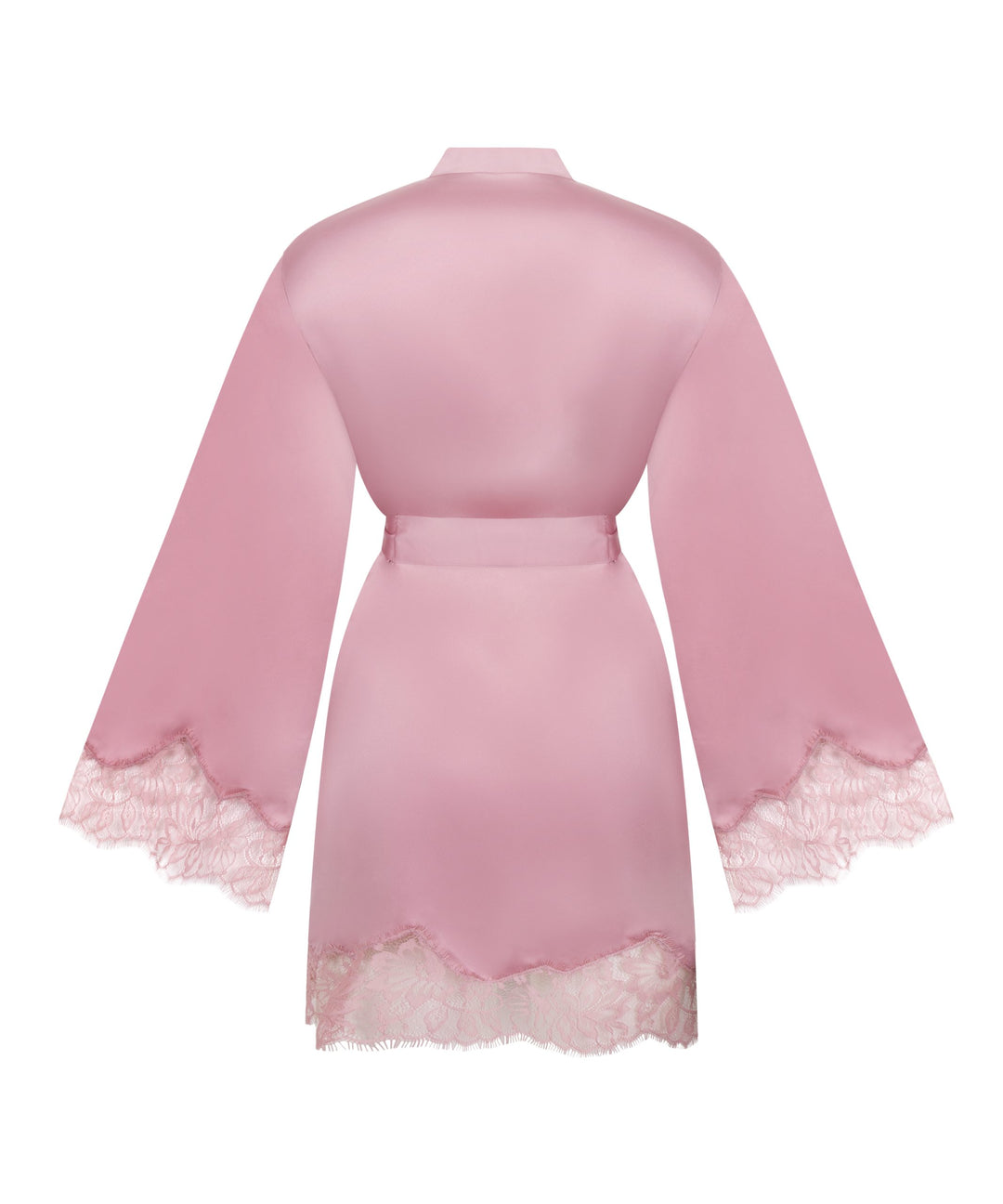 Kimono Satin Lace Valerie - Pink
