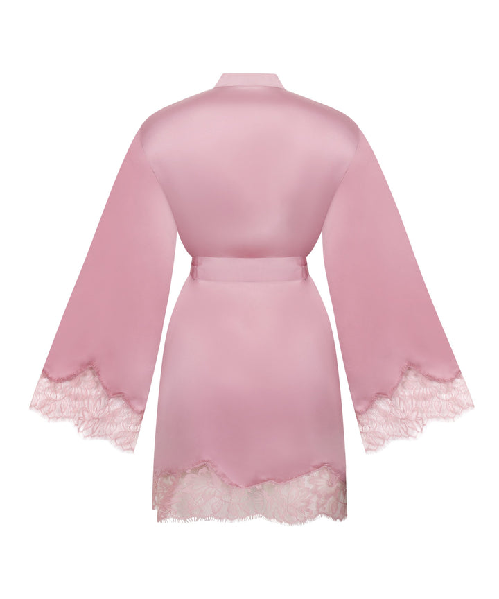 Kimono Satin Lace Valerie - Pink