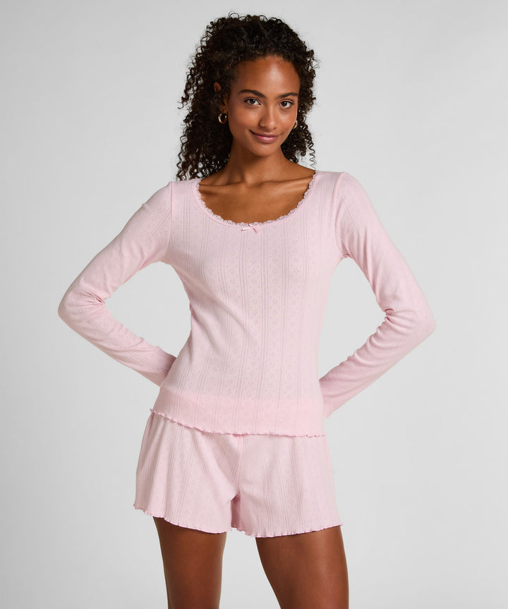 Top Ls Pointelle - Pink