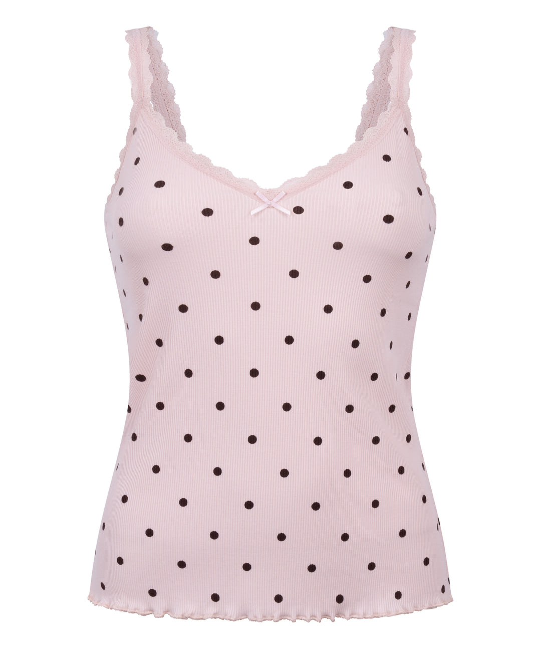 Singlet Rib Jersey Lace