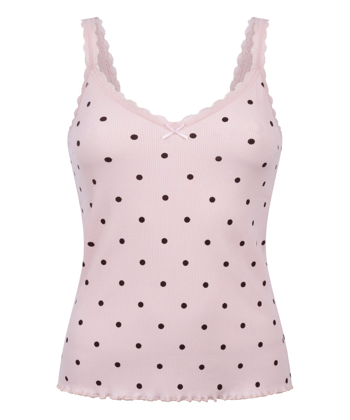 Singlet Rib Jersey Lace