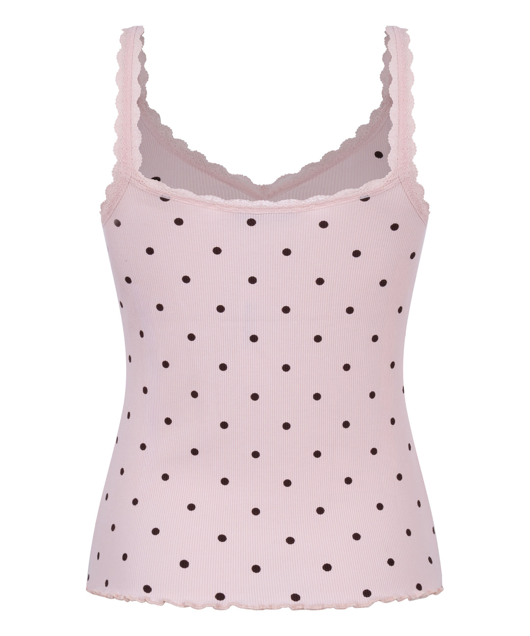 Singlet Rib Jersey Lace