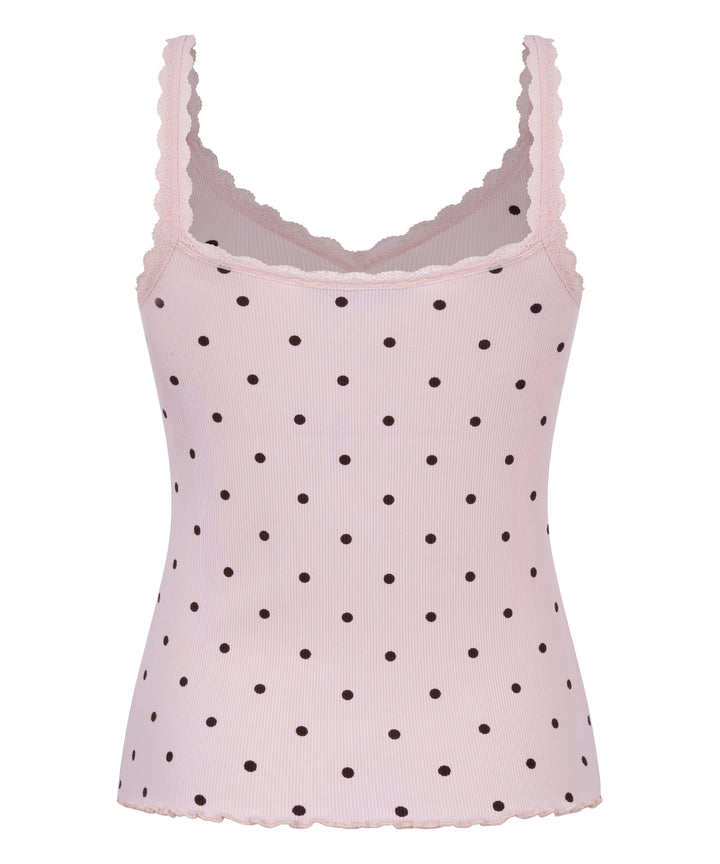 Singlet Rib Jersey Lace