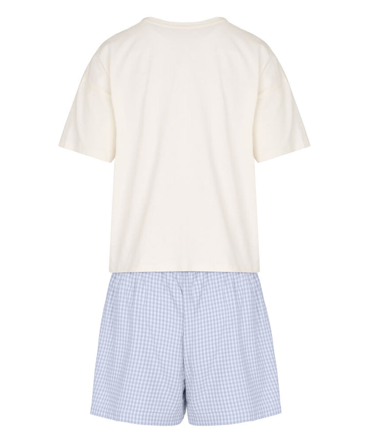 PJ SS Short Vis Co Woven Check