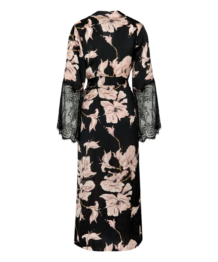 Kimono Long Satin Lace