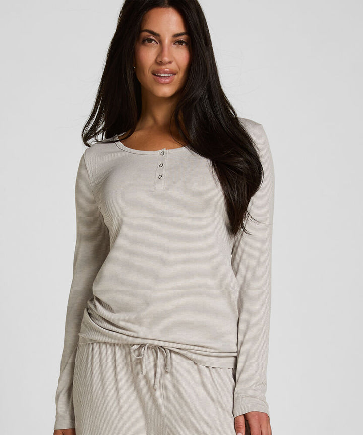 Pyjama Set Striped Henley